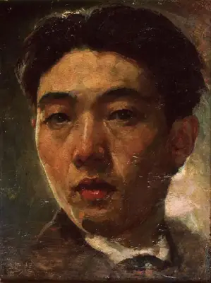 《自画像》徐悲鸿