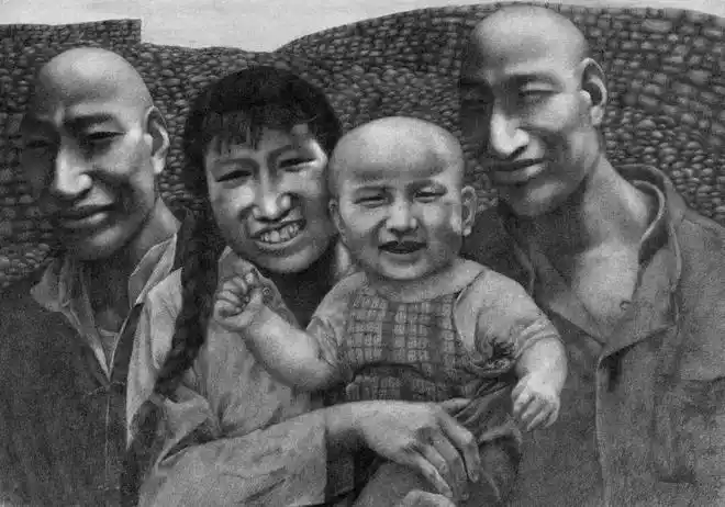 《素描（之二）》方力钧