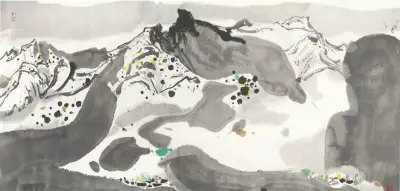 《巴山春雪》吴冠中