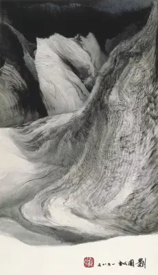 《吹皱的山光》刘国松