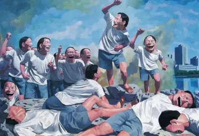 《自由引导人民》岳敏君